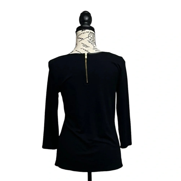 41 Hawthorn Womens Black Dolman Sleeve Exposed Zipper Top Womens Size S Modest - Picture 4 of 10